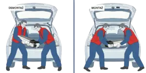 Demontaż/Montaż baterii